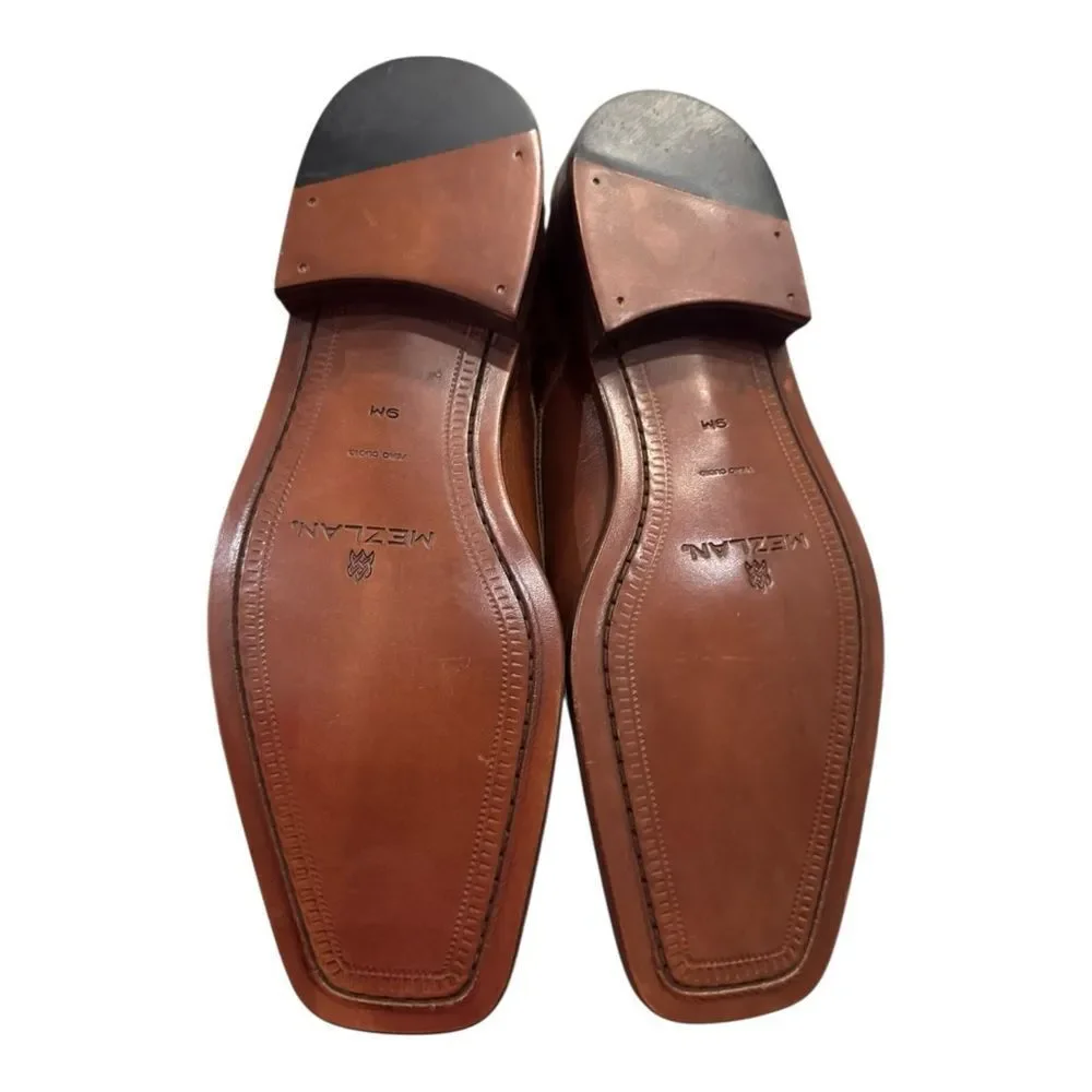 New Mezlan “Canova” Men's Tan Leather Oxford Dress Shoes 9